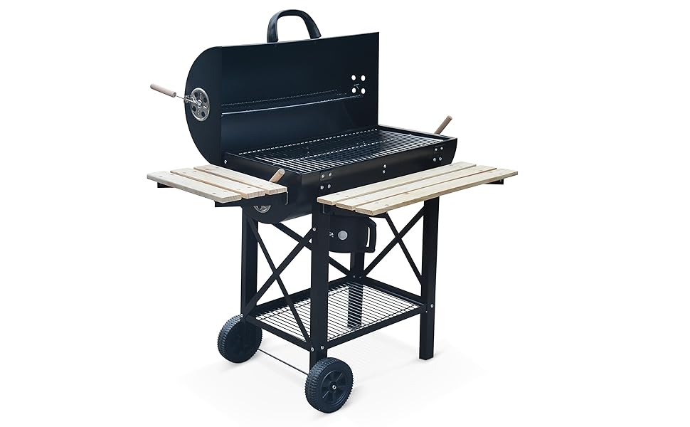 barbecue smoker charbon americain fumoir saucisse bbq
