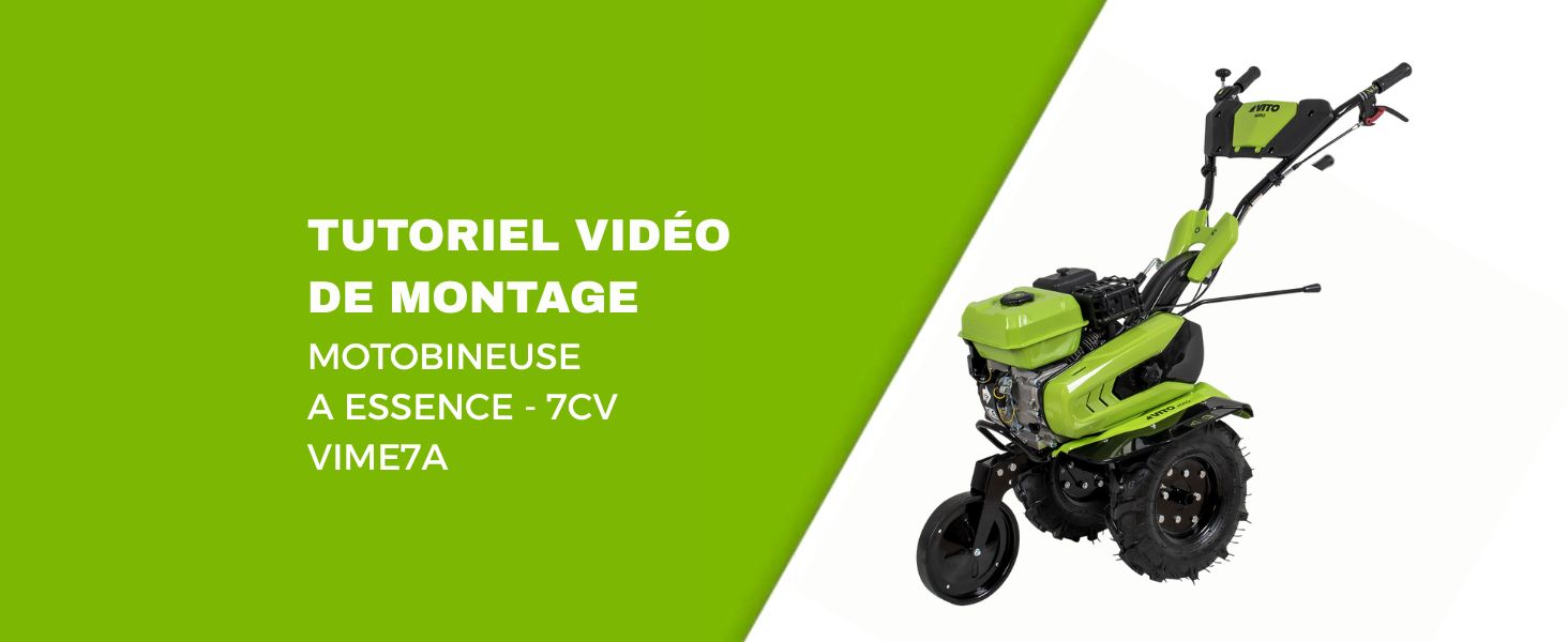 Vidéo montage du motoculteur 4 temps 7 CV VIME7A