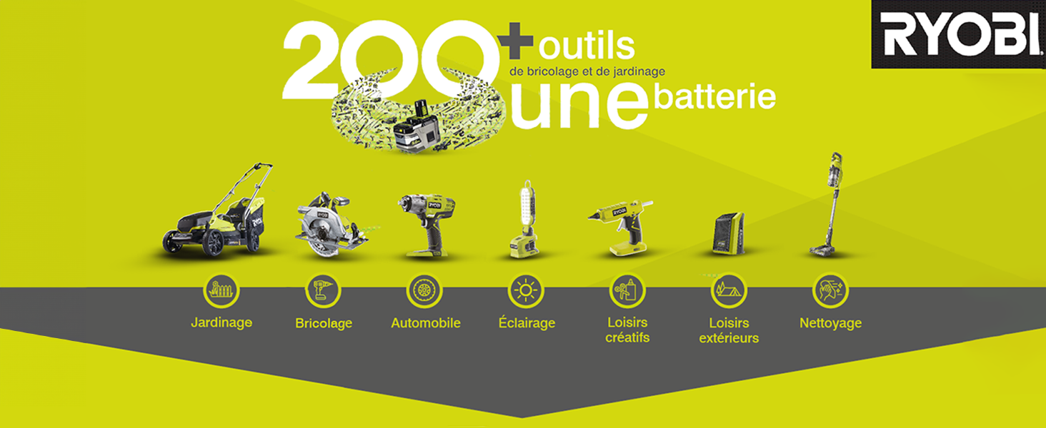 Ryobi, ONE+, bricolage, jardinage, outils
