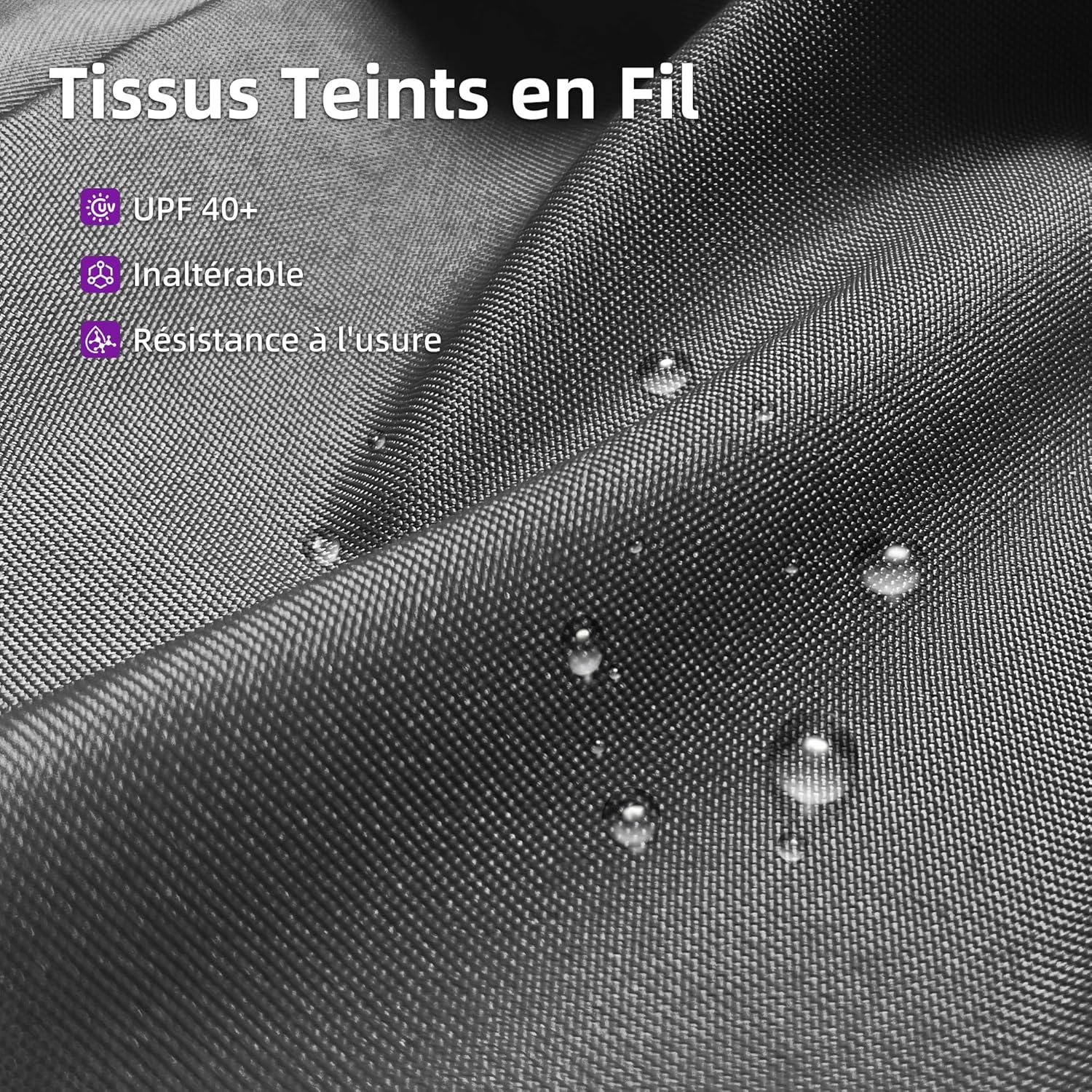 PURPLE LEAF - pergola aluminium - 4 x 3,2 m - toit coulissant, tissu teint, gris