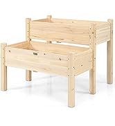 Giantex Jardinière en Bois Potager Urbain pour Plantes Jardinage...