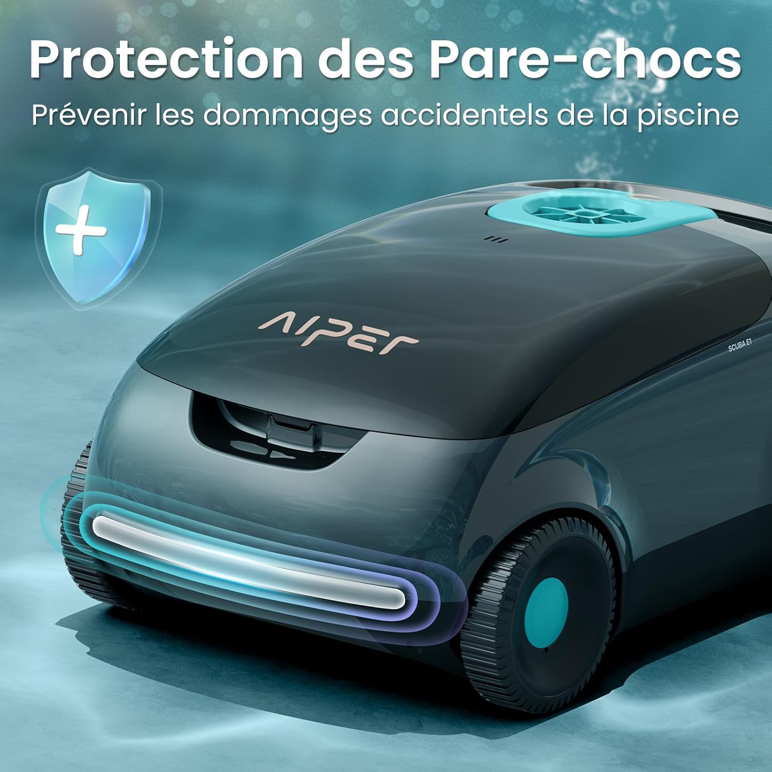 AIPER - Scuba E1 - robot piscine sans fil - filtration 3μm+180μm, tri-moteur, 130min, 100㎡