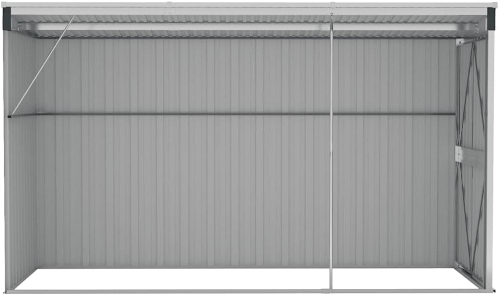 Solivagant Abri de Jardin Mural Anthracite 118x288x178 cm Acier,(40.02 KG)