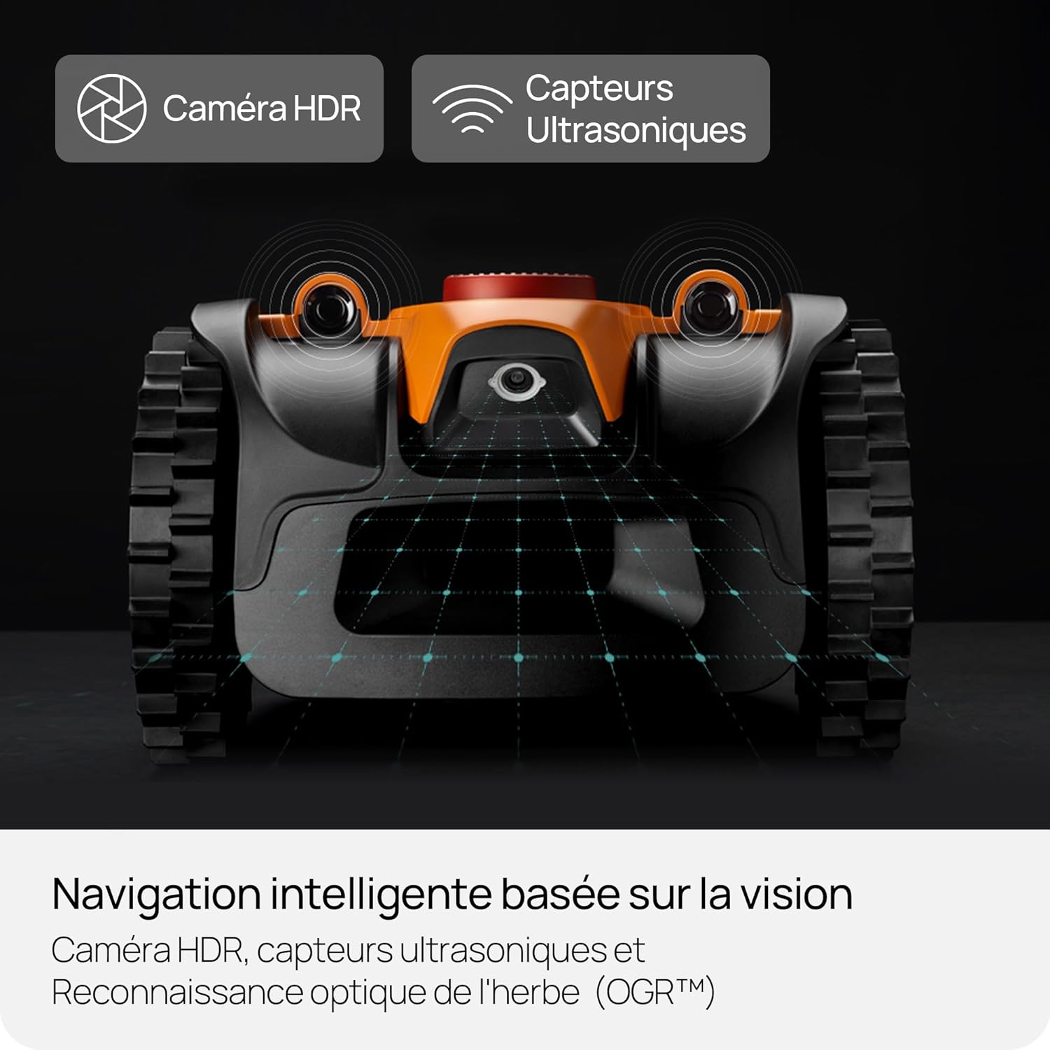 Lawnmaster - OcuMow 16 Série - 300㎡ - Évitement intelligent, navigation optique, charge automatique AMB16P2