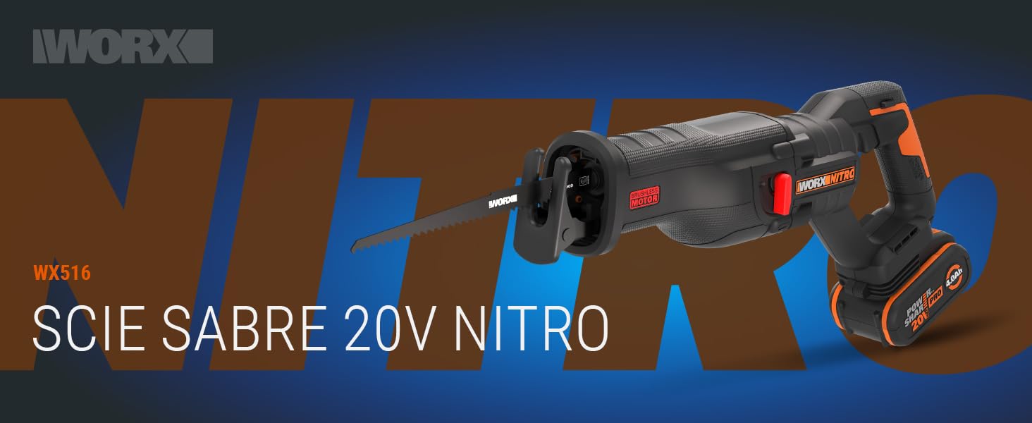 Scie sabre 20V NITRO WX516