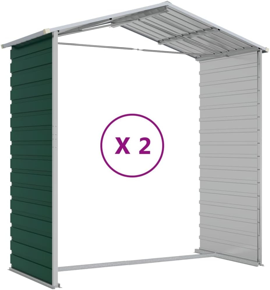 Abri de jardin - acier galvanisé - 191x215x198 cm - rangement outils ZEYUAN