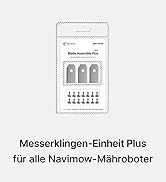 Le texte se lit comme suit : « Messerklingen-Einheit Plus für alle Rainbow-Manubooster ». Panneau de commande ou interface de l'appareil électronique à plusieurs boutons.