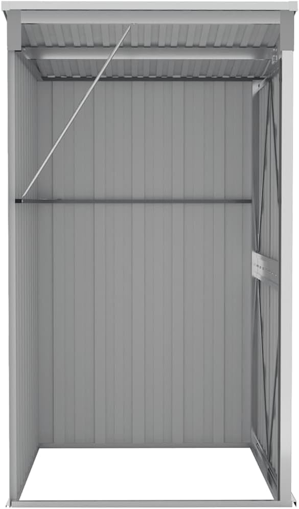 Solivagant Remise de Jardin Murale Gris 118x100x178 cm Acier galvanisé,(22.7 KG)