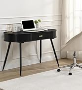 Vente-unique - Bureau avec 2 portes coulissantes en MDF - Noir - SEVATO