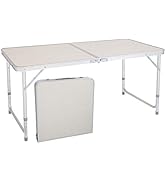 Table Camping Pliante Aluminium Table D'appoint pour Caravane Jardin BBQ Barbecue en Portable Ext...