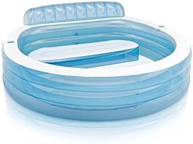 Intex 57190EP Swim Center Family Lounge Piscine Ronde Gonflable Bleu 90 x 86 x 31 cm