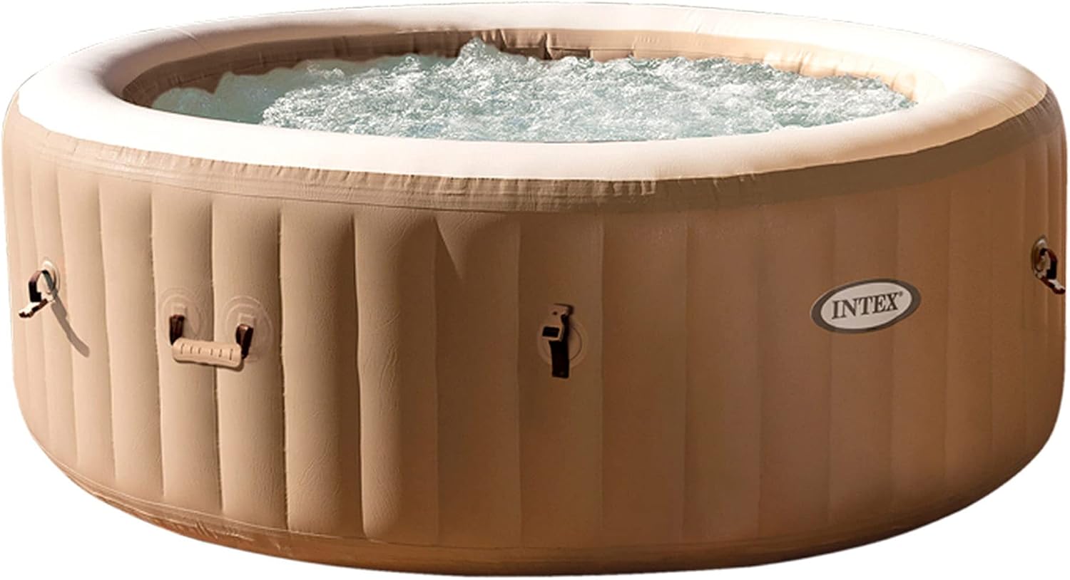 Intex - Pure Spa Sahara 4 places - rond, 795L, 120 bulles, LED ambiance