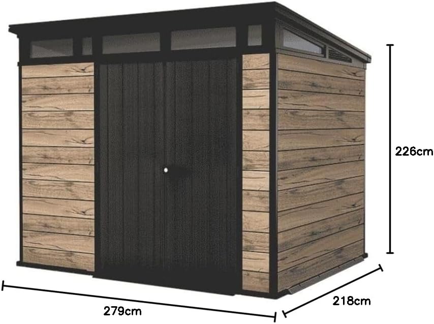 Abri de jardin 6m2 - aspect bois 