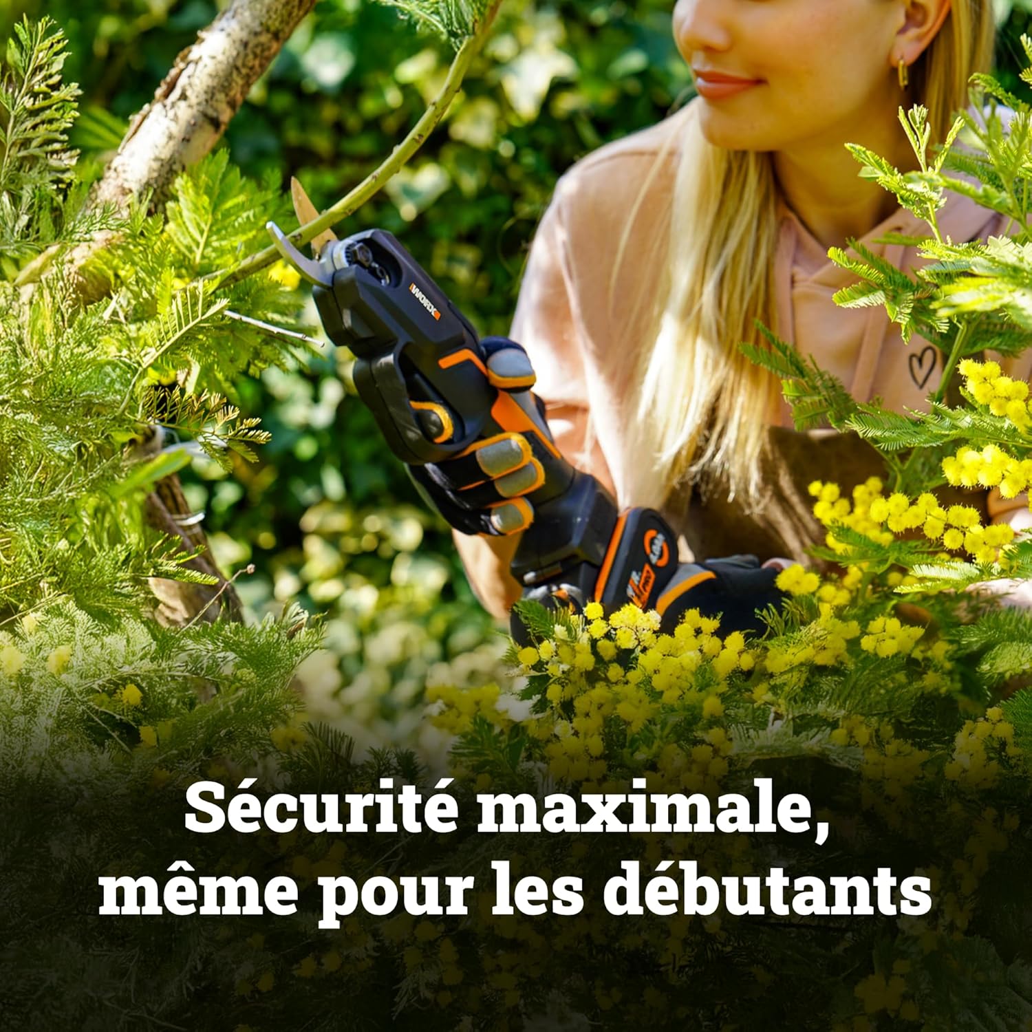 WORX - Sécateur sans fil 20V, coupe 25mm, Brushless, compact WG330E