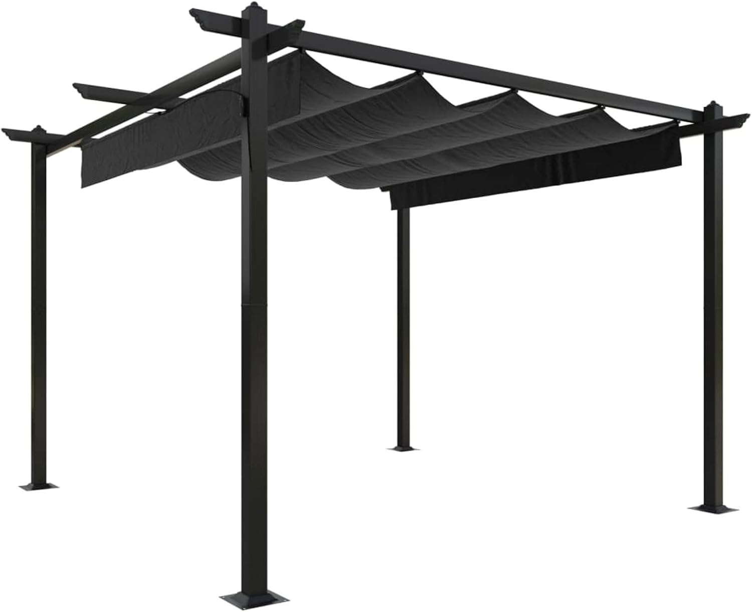 Homgoday - pergola extensible, toit ouvrant, 3x3m, protection UV - Anthracite