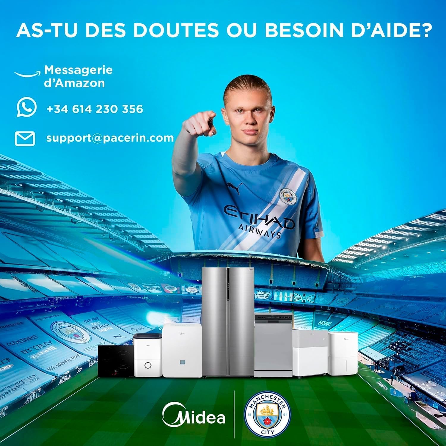 MIDEA Climatiseur Mobile Silencieux 9000 BTU avec Évacuation | 4 en 1: Climatisation, Ventilation, Déshumidification, Sleep | Clim Portable avec Contrôle App & Télécommande | Kit de Fenêtre Inclus
