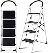 Giantex Escabeau pliable 4 marches escabeau pliable Charge maximale 150 kg