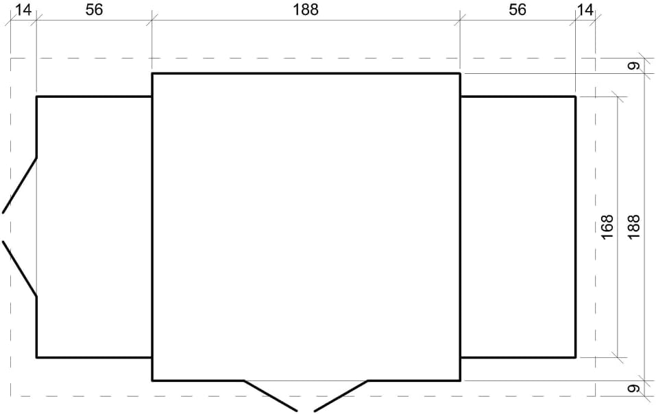 TIMBELA - série M389 - 206x328x218 cm - Abri bois, range bûches, sol traité, M389C+M389G
