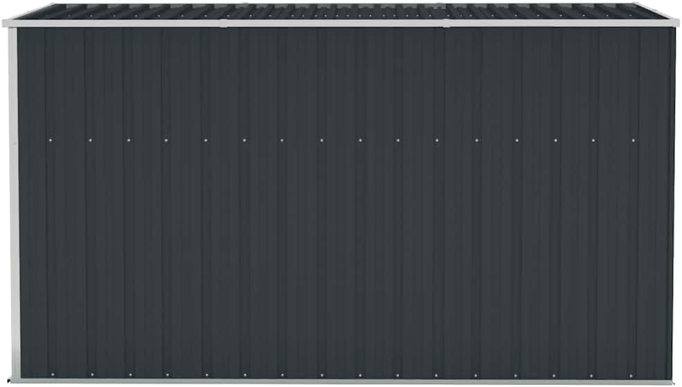 Solivagant Abri de Jardin Mural Anthracite 118x288x178 cm Acier,(40.02 KG)