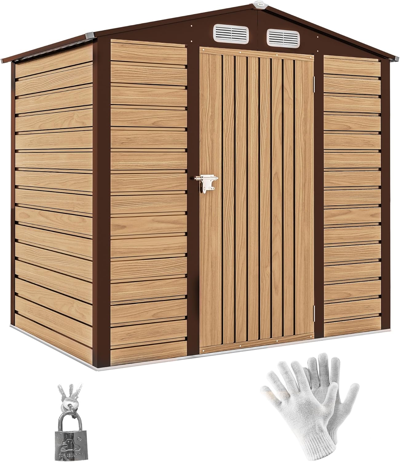 Abri de Jardin en métal 2,27 m², Structure en Acier galvanisé 