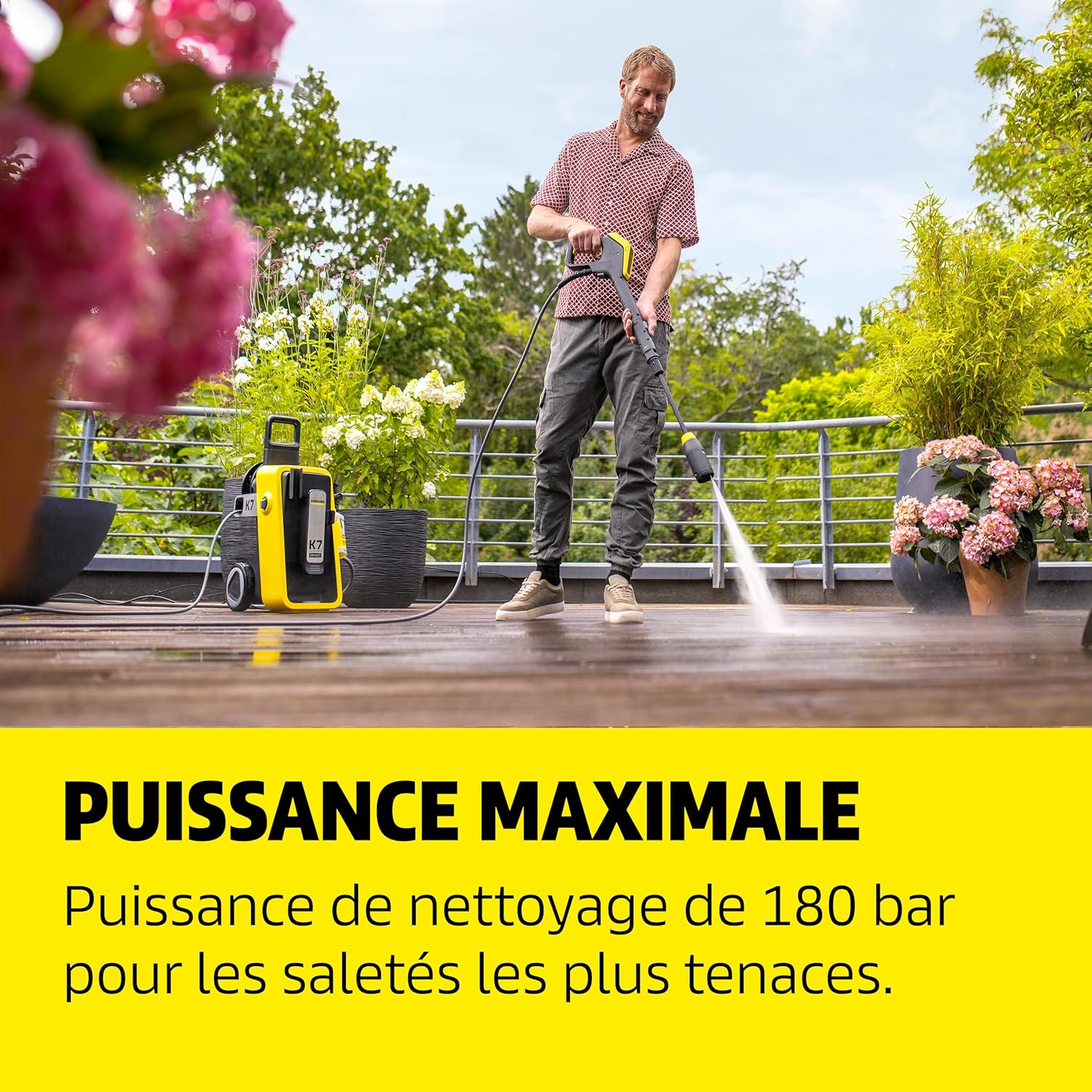 Kärcher - K 7 Premium Connect - 180 bars, 600 l/h - Enrouleur, appli contrôle