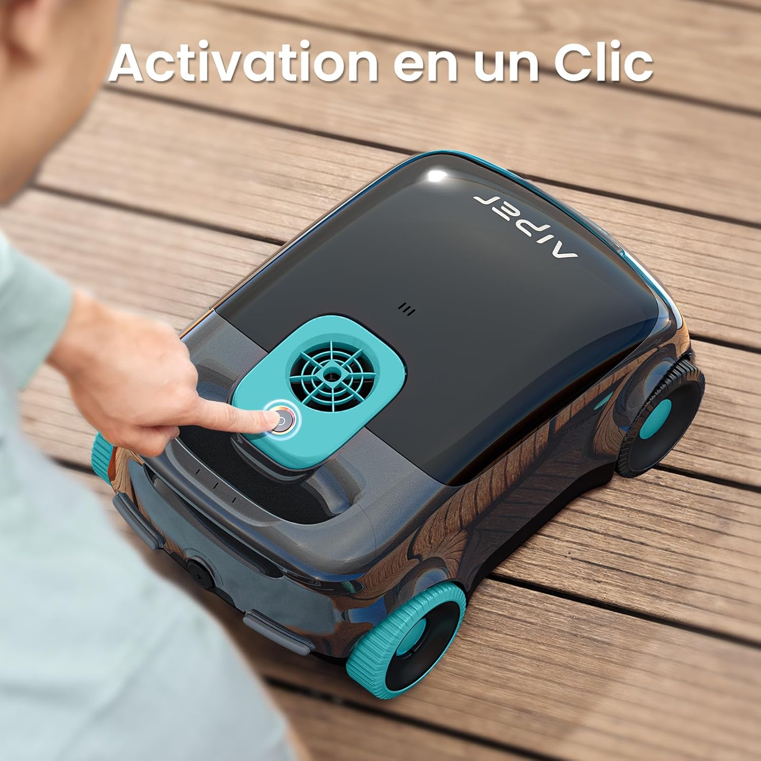 AIPER - Scuba E1 - robot piscine sans fil - filtration 3μm+180μm, tri-moteur, 130min, 100㎡