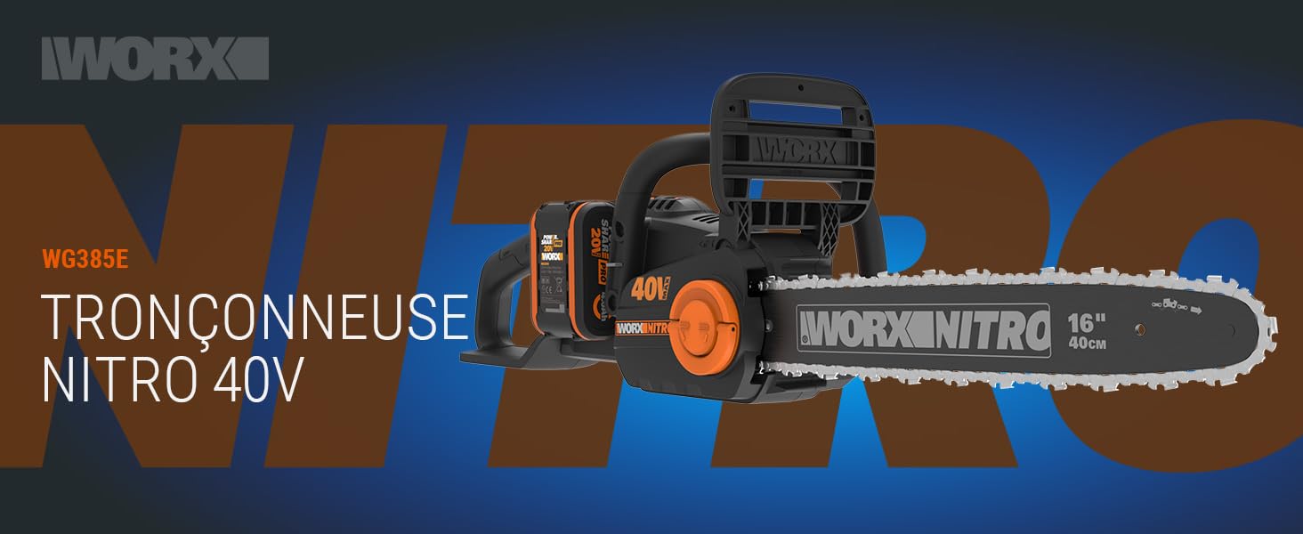 WORX - Tronçonneuse Brushless sans fil NITRO