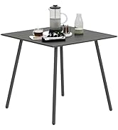 Outsunny Table à Manger de Jardin pour 4 Personnes, Table de Jardin avec Plateau à Lattes rectang...