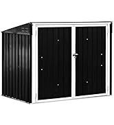 Giantex Cache-poubelles en métal pour 2 tonnes