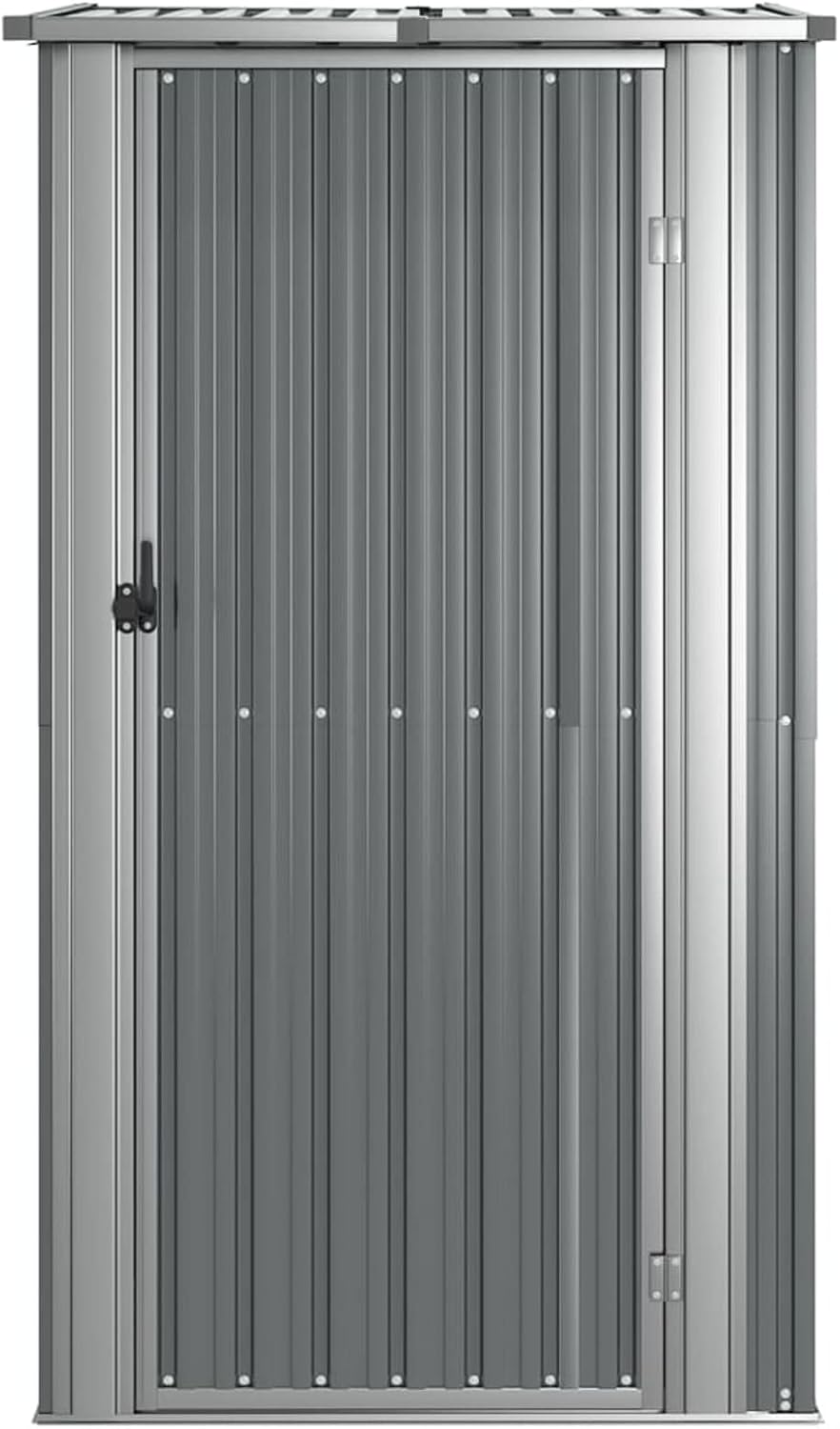 Homgoday - abri de jardin acier galvanisé - 118,5x97x209,5 cm - gris