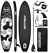 Santasup Stand Up Paddle Planche de Surf Sup Gonflable Complet Accessoires Pagaie Réglable, Pompe...