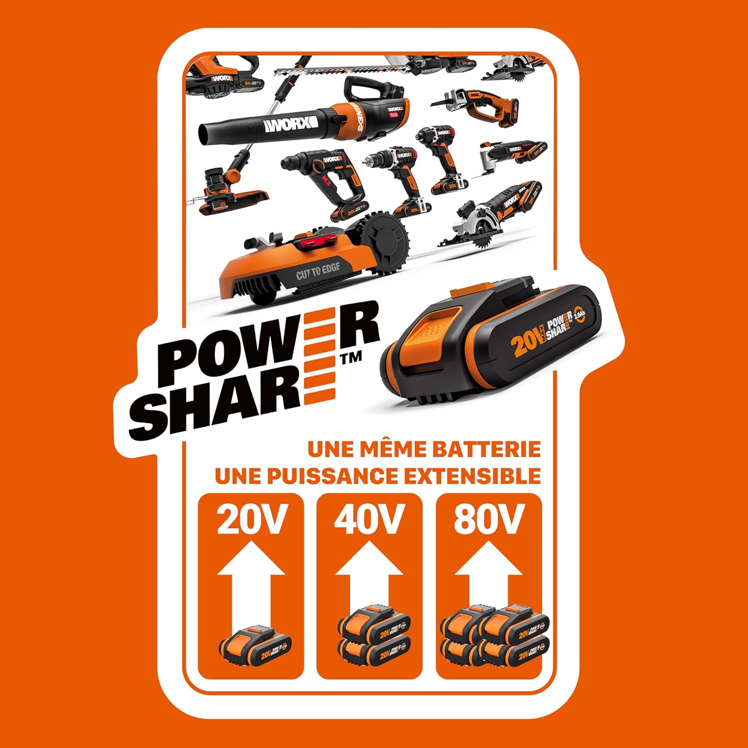 WORX - Hydroshot 20V - mobile, tuyau 6m, lance longue, WG633E.9
