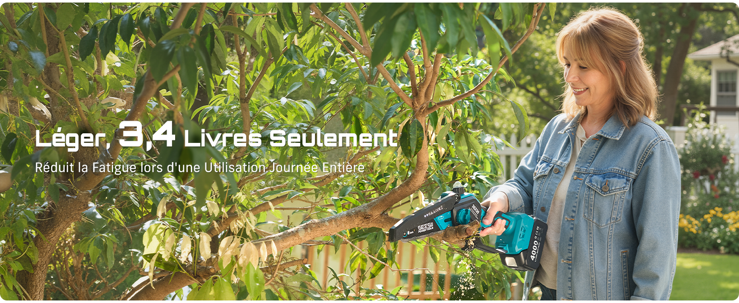 Série de scènes d'entretien de jardins ou de jardins extérieurs montrant l'utilisation de l'équipement dans divers contextes.