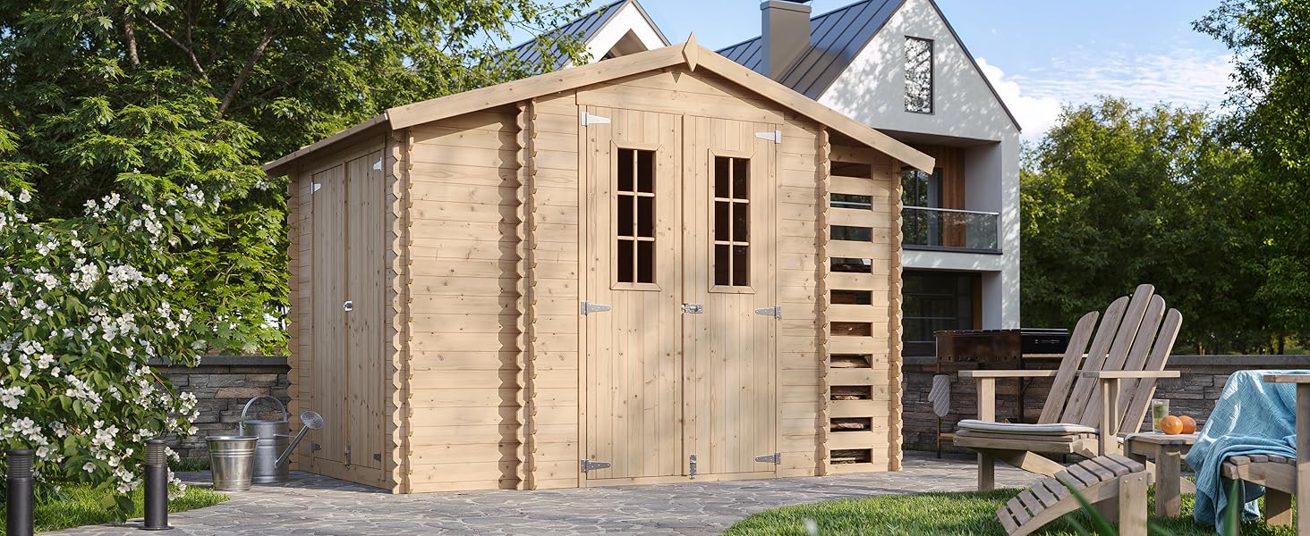 maison de jardin por velos pour la machine Chalet cabane en bois bar d'été stockage atelier