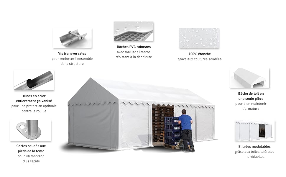 Tente de stockage tent stockage tente hangar de stockage abri de stockage tonnelle hangar pvc
