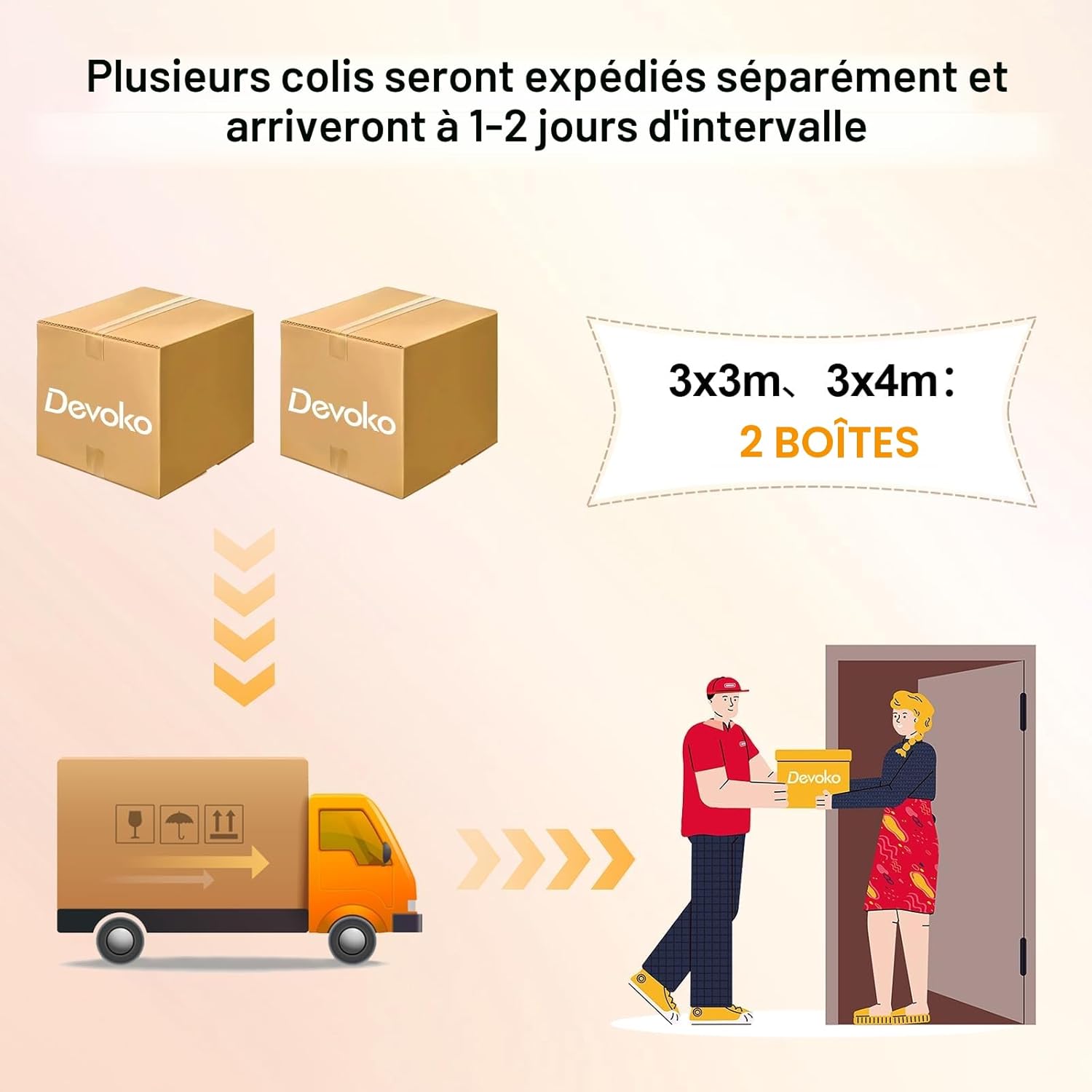 Devoko - tonnelle aluminium jardin série extérieure - 3x4m - imperméable, anti-UV, résistante hiver