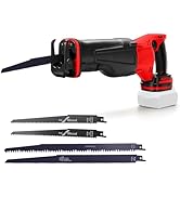 WingFly Scie récipro sans fil pour batterie Milwaukee M18 18 V, scie sabre professionnelle avec 4 lames de scie, 3...