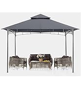 ABCCANOPY 2,5 x 2,5 m pavillon de patio pour patios double toit toit tonnelle de jardin pour sc...