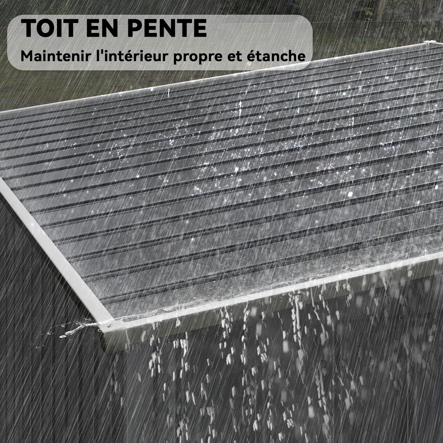 abri de jardin métal série fondation - 154x206,5x181 cm - toit incliné, 2 étagères, gris