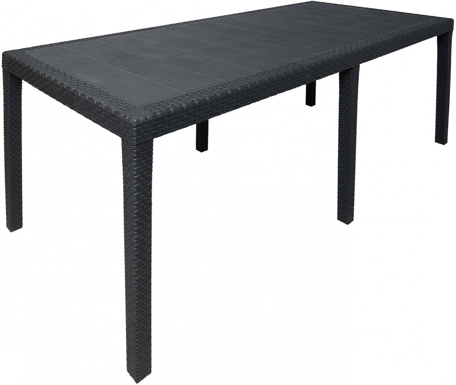 Dmora - Roma Extensible - 150/220x90x72 cm - rotin, jardin, Made in Italy