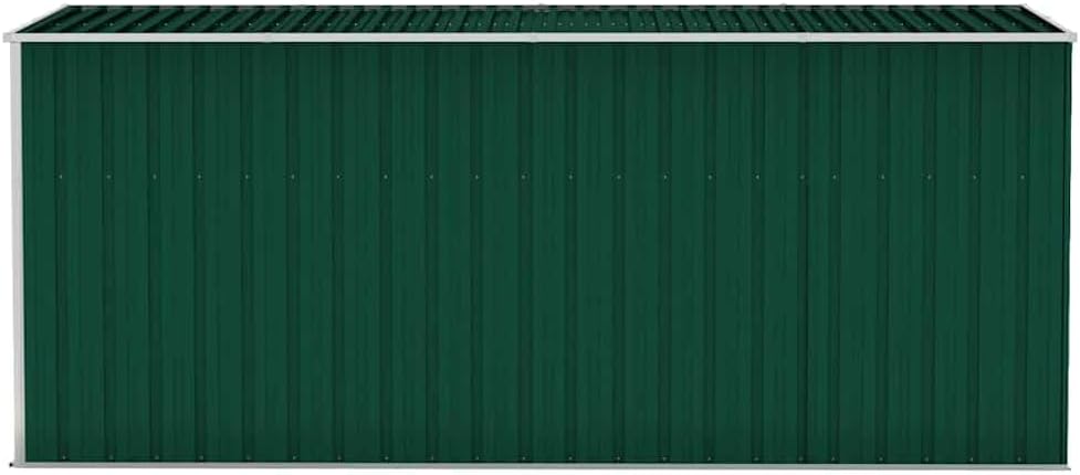 Générique Abri de Jardin Mural Vert 118x382x178 cm Acier galvanisé,Structures extérieures, Cabanes & abris de Jardin,316229