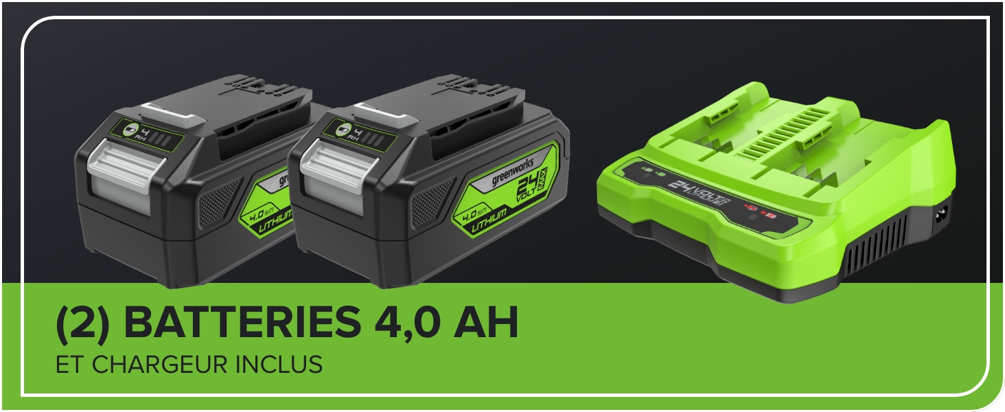 (2) Batteries 4.0Ah