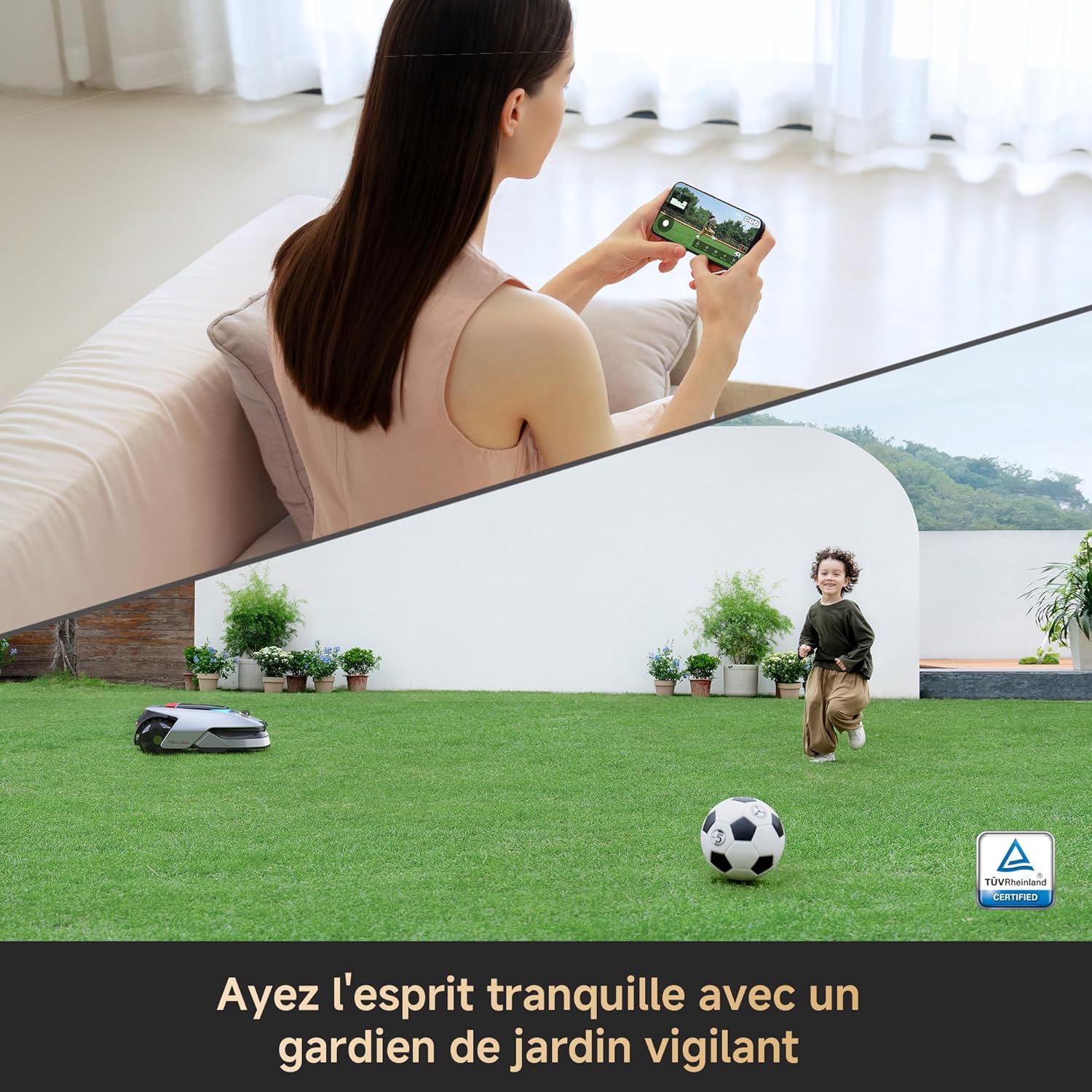 Dreame - A2 Série - 1200 m² - tondeuse robot sans fil, LiDAR 3D, EdgeMaster - DREAMEA21200