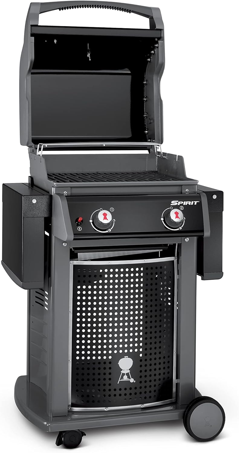 Weber - Spirit II (série E-310) - 60x46 cm - 3 brûleurs, grilles Gourmet, GS4, tablettes, noir/argent
