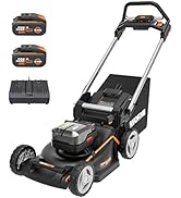 WORX Nitro 36V (40V Max) Tondeuse Gazon Batterie sans Fil WG749E, PowerShare, Brushless, jusqu'à ...