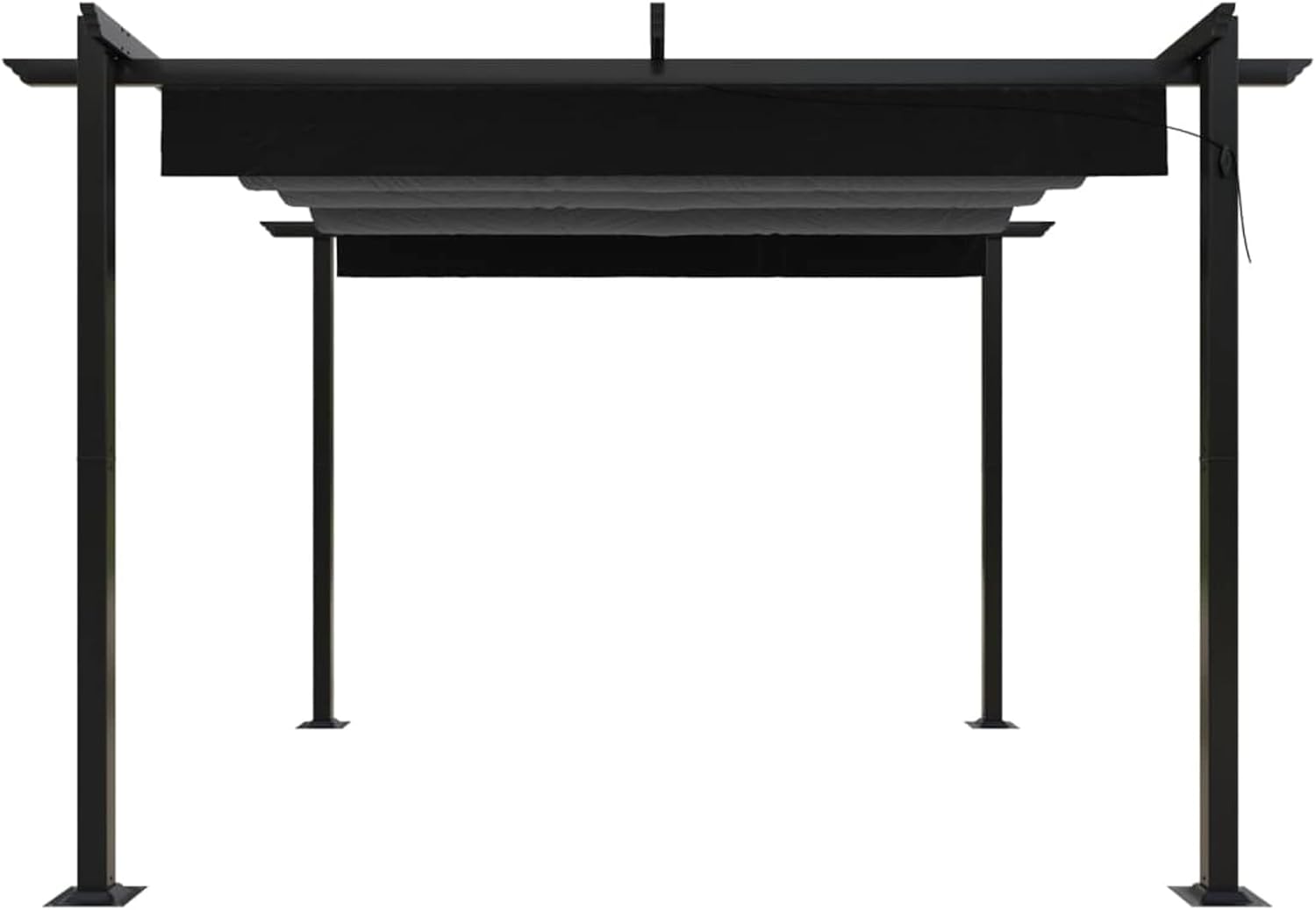 Homgoday - pergola extensible, toit ouvrant, 3x3m, protection UV - Anthracite