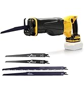 WingFly Scie récipro sans fil pour batterie Dewalt 18 V, 20 V, scie sabre professionnelle avec 4 lames de scie, 3500...