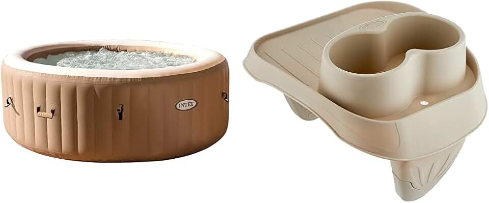 Intex - Pure Spa Sahara (4 places) - jacuzzi gonflable, porte-verres