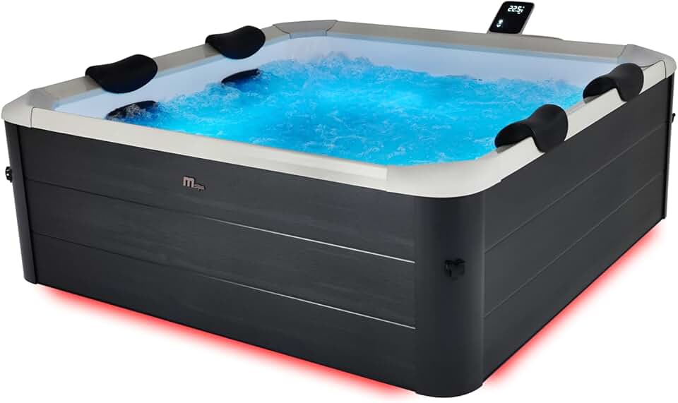 MSPA - Oslo Aero Plus - 180 cm carré - spa 6 places, jets air/eau, bar flottant