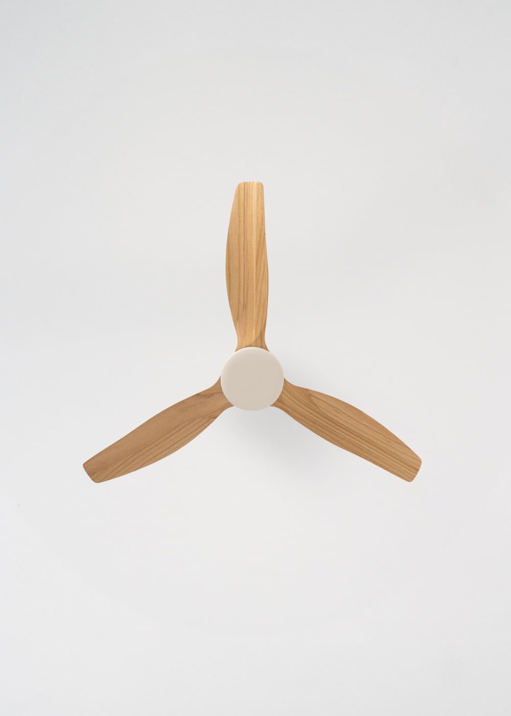 CREATE / WINDCALM S/Ventilateur de plafond ABS avec lumière blanc, pales effet bois clair, Wifi et télécommande / 40W, Silencieux, Ø112 cm, 3 températures de lumière, minuterie, fonction été-hiver